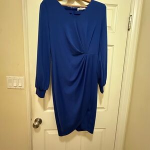 Chic Long Sleeve Blue Dress
